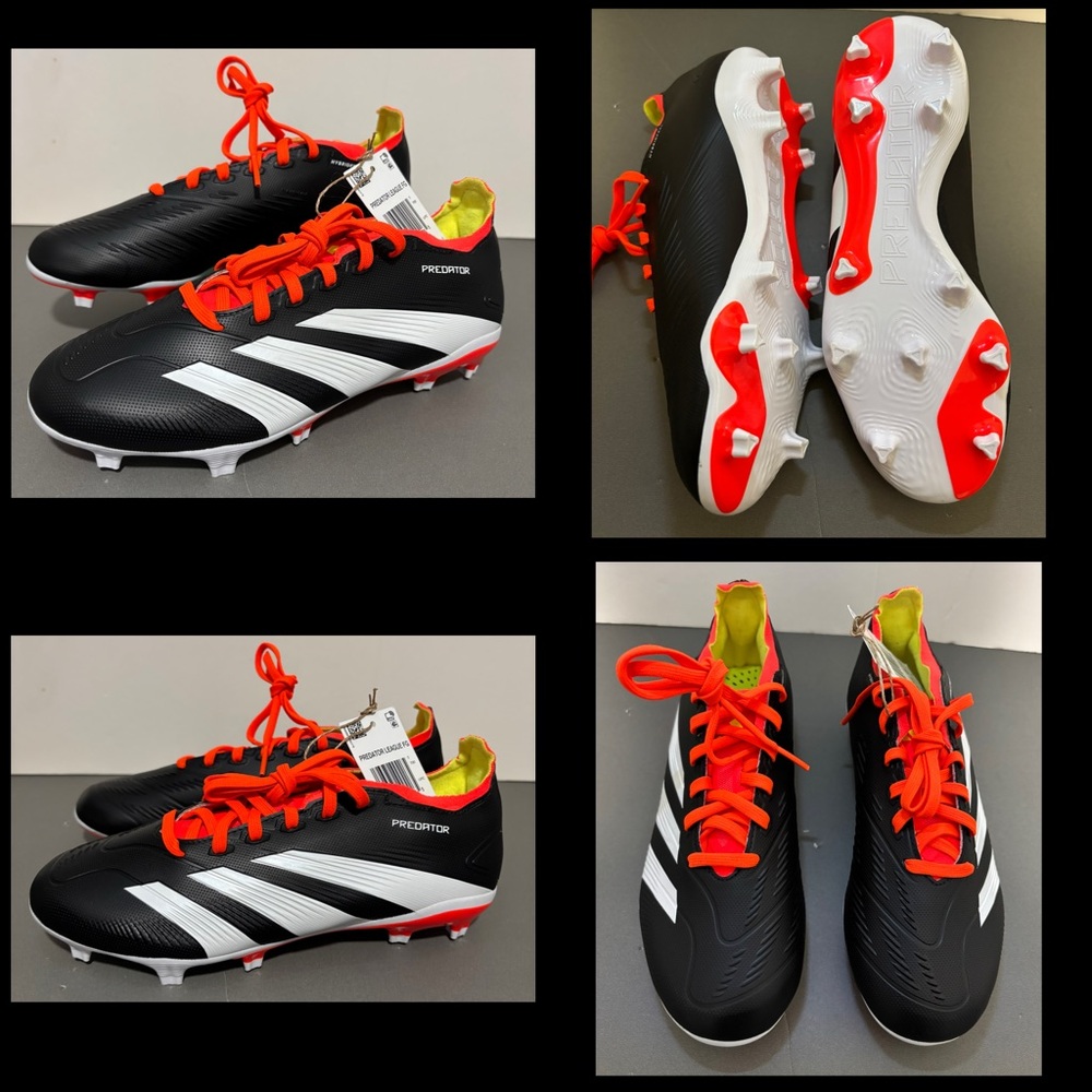 Adidas Predator League L FG Soccer Cleats Black/Orange New No Box Men’s Sz